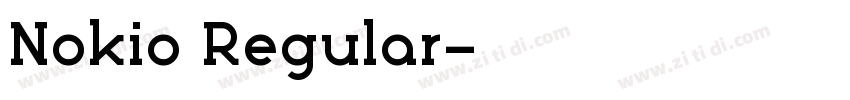 Nokio Regular字体转换